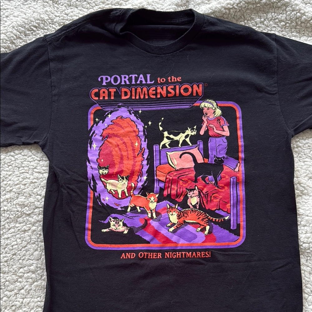 Steven Rhodes Cat Dimension Graphic T-Shirt